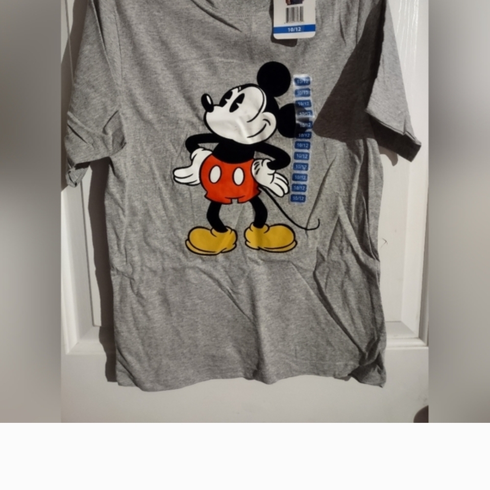 Disney Mickey Mouse Gray and Red Kids Tee